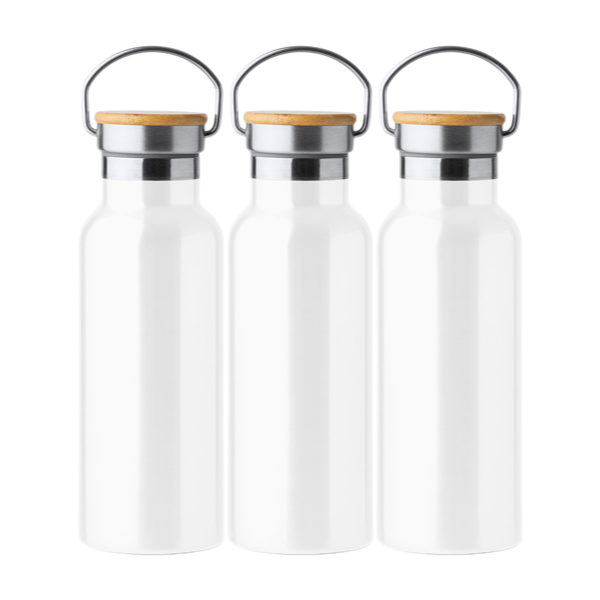 Tiset - 500 Ml stainless steel bottle with bamboo lid