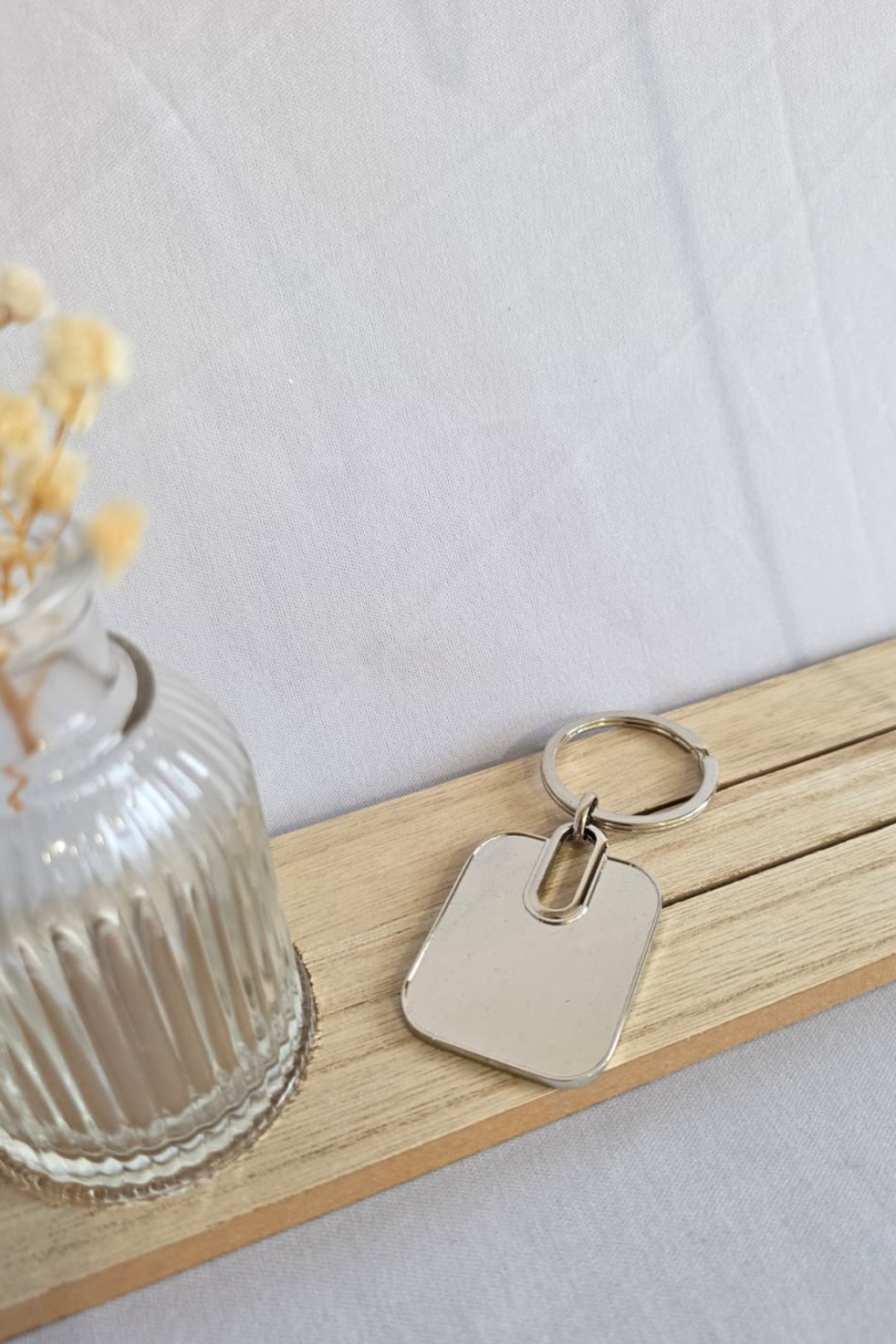 Personalized Metal engraved keyring/Keychain with text for gifting Rectangle shaped