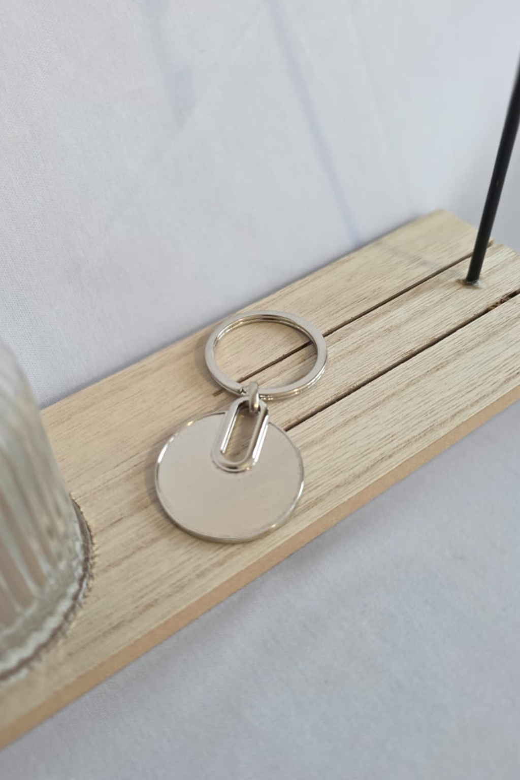 Personalized Metal engraved keyring/Keychain with text for gifting Circle shaped