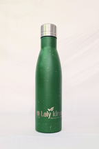 Copper vaccum insulated marble white water bottle