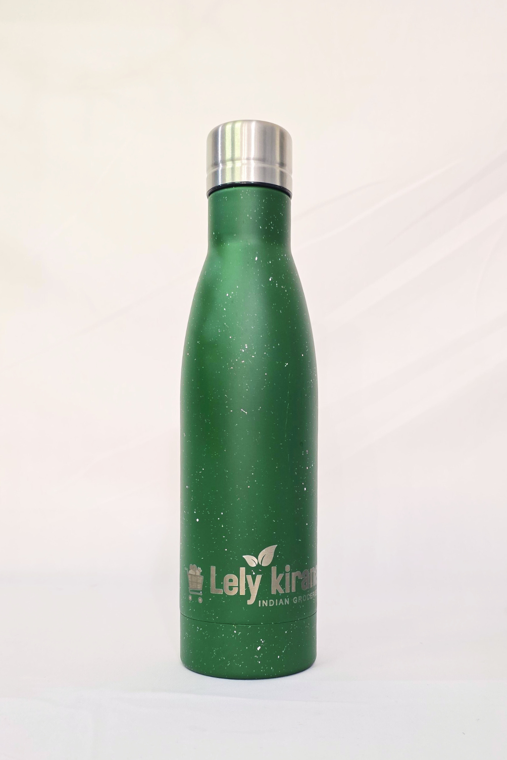 Copper vaccum insulated marble white water bottle