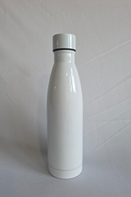 Copper vaccum insulated marble white water bottle