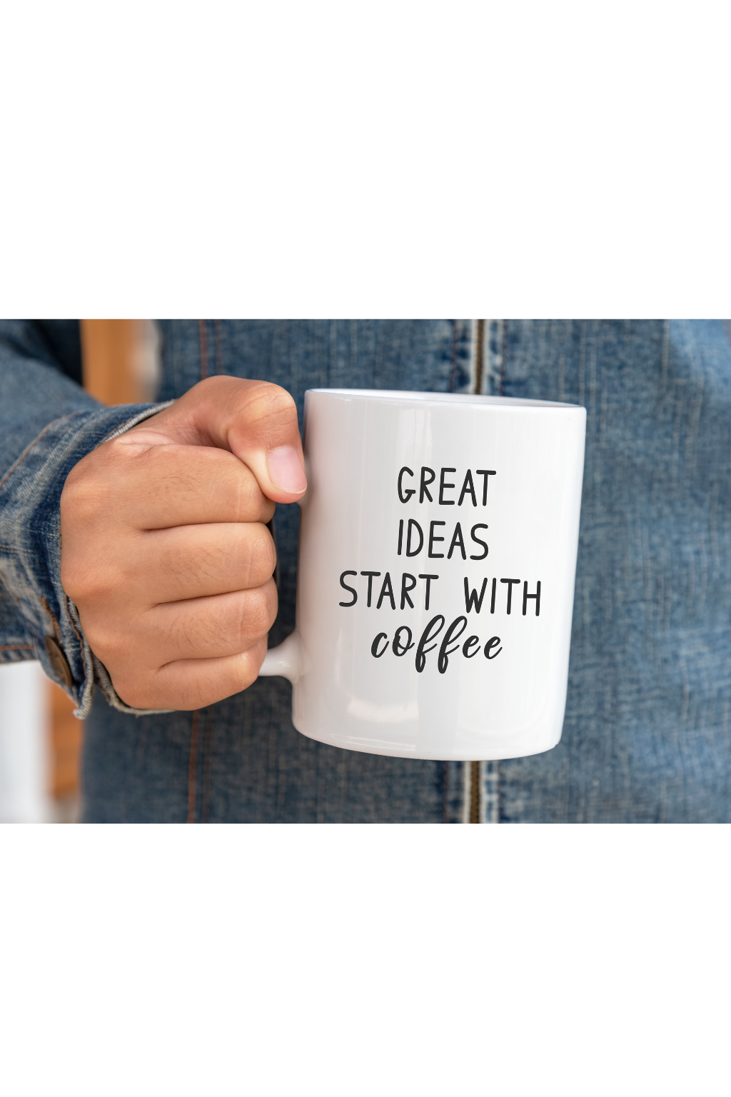 The Freestyle 360° Mug - Upload your own full-wrap art - White
