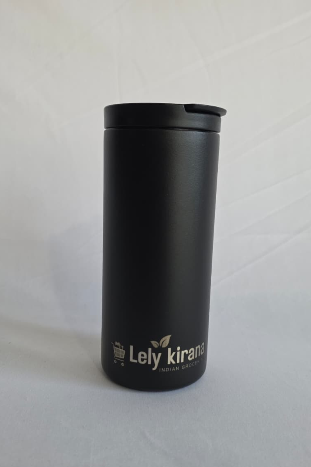 Modern ss coffee sipper black color (engraved)