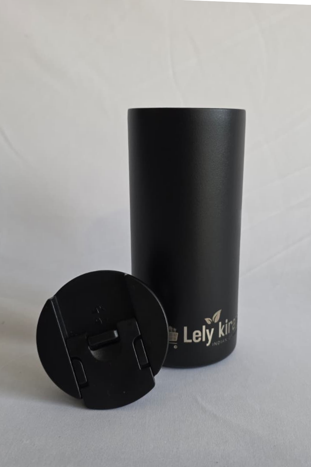 Modern ss coffee sipper black color (engraved)