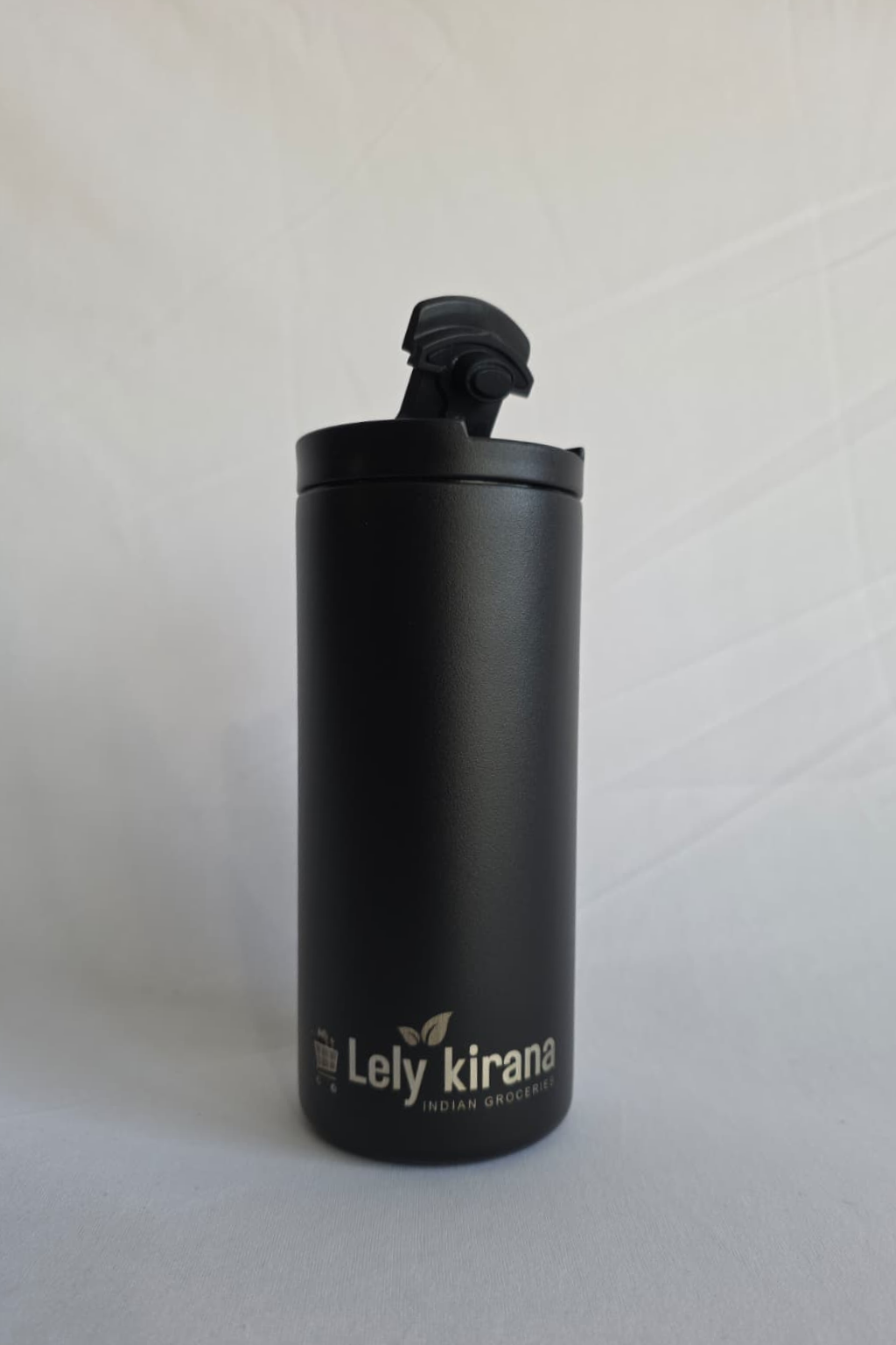 Modern ss coffee sipper black color (engraved)