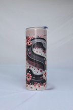 Photo printable Thermos Bottle with metal straw 590 ml / 20oz