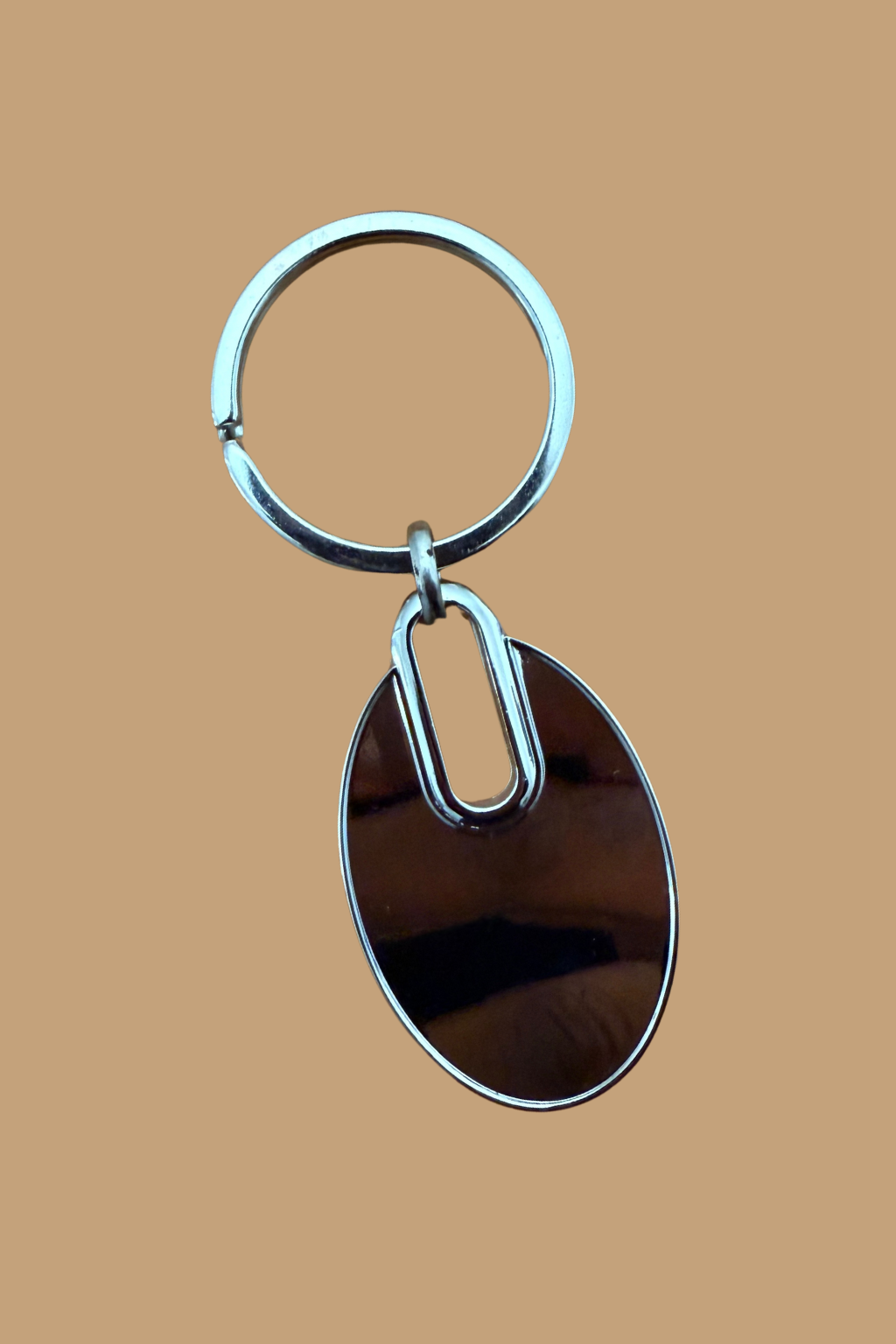Personalized Metal engraved keyring/Keychain with text for gifting Oval shaped